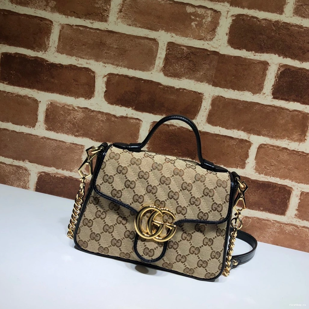 GUCCI mini Marmont bag handle top GG 0730